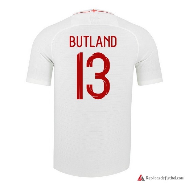 Camiseta Seleccion Inglaterra Primera equipación Butland 2018 Blanco